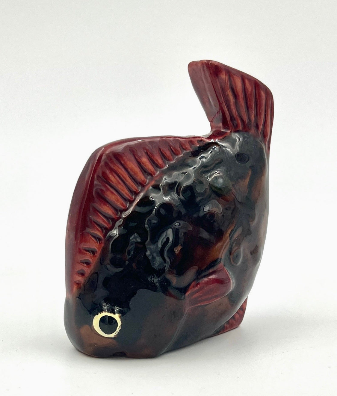 Vintage ceramic fish figurine stoneware retro décor 1960s–70s