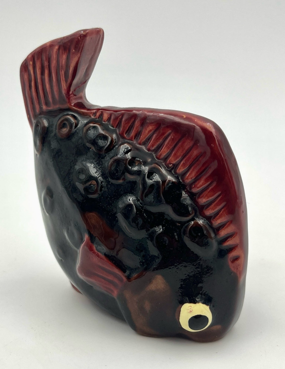 Vintage ceramic fish figurine stoneware retro décor 1960s–70s