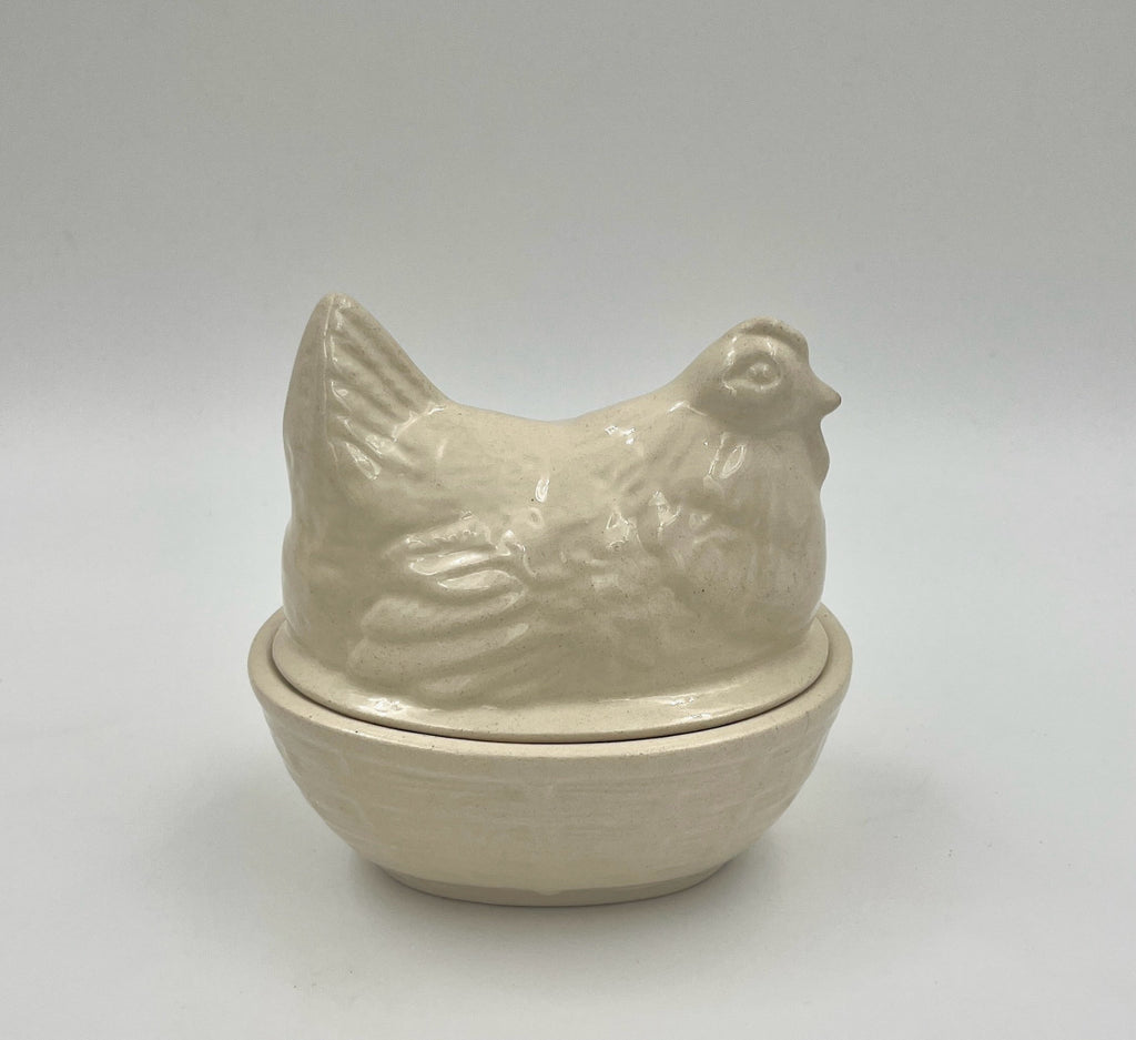 Ceramic Easter Hen Candy Dish / Egg Hen – 1960s–1970s