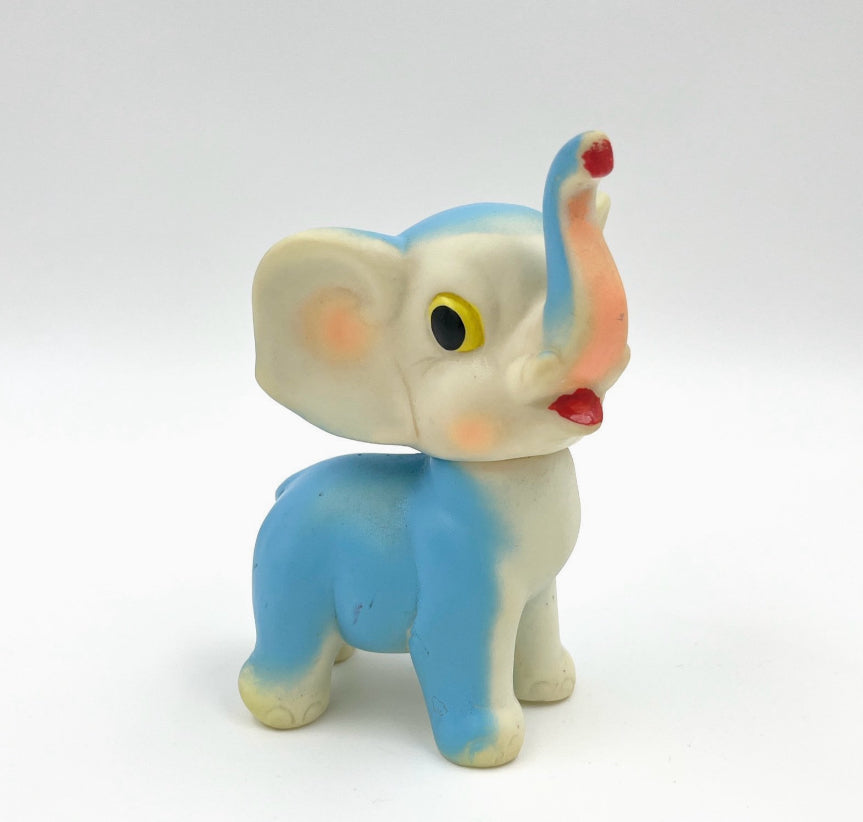 Vintage Elephant Rubber Toy Made in Japan Retro