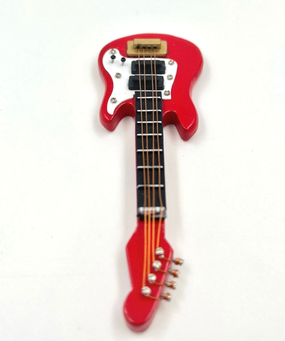 Miniature Electric Bass Guitar – Retro Decorative Model – 9 cm