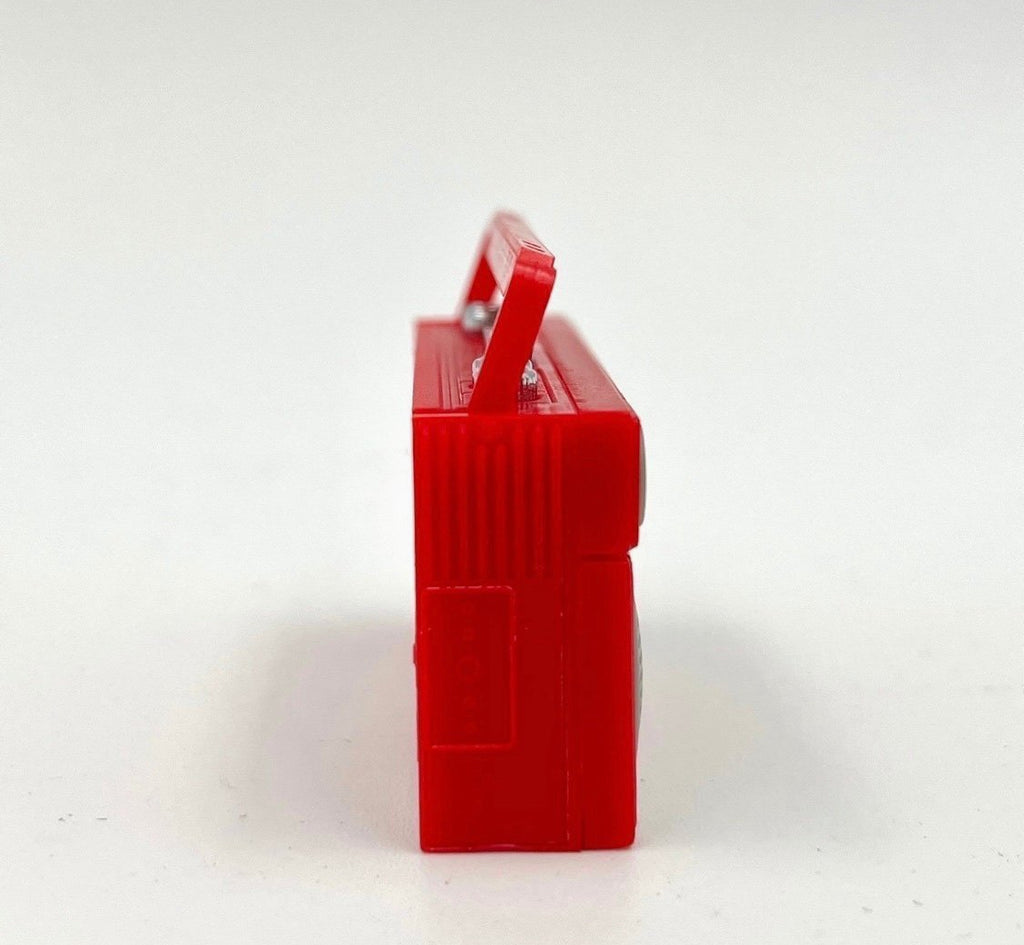 Miniature Red Boombox Cassette Player Retro