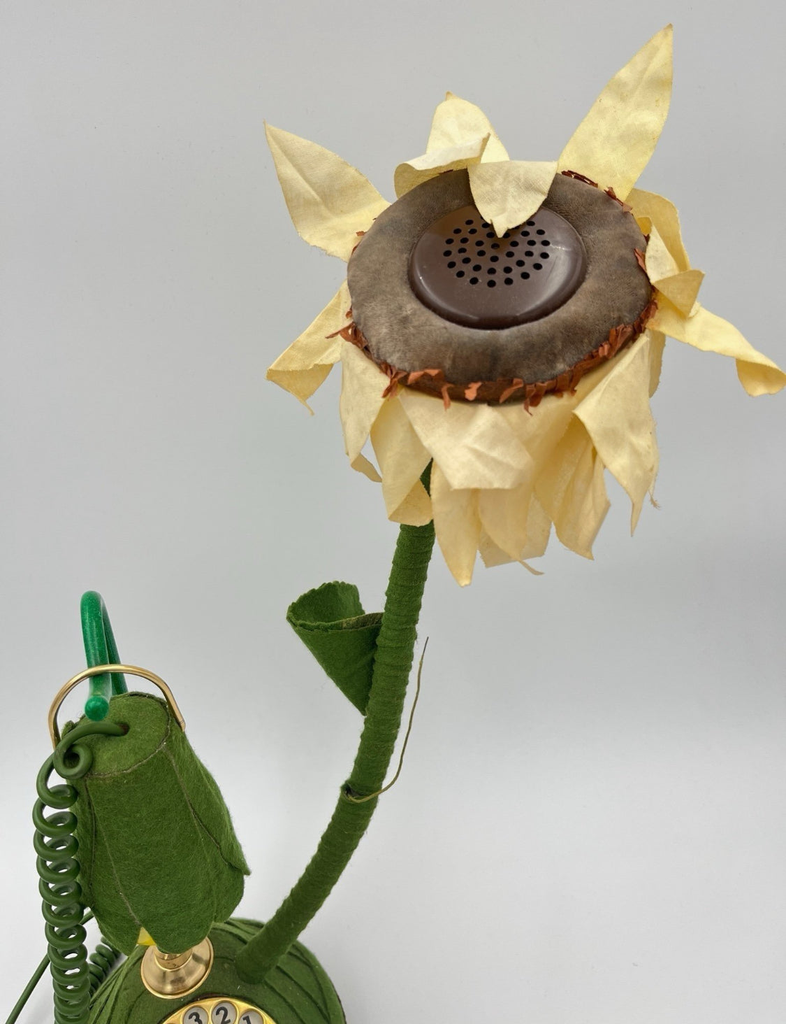 Rare Vintage 1970s Telcer Flower Telephone 18K Gold Plated – Made in Italy