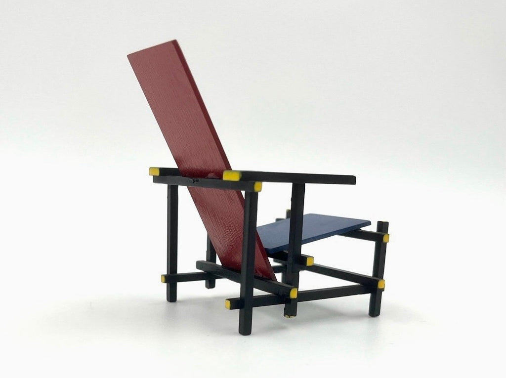 Miniatures Collection Red and Blue Chair Miniature Gerrit Rietveld 1917