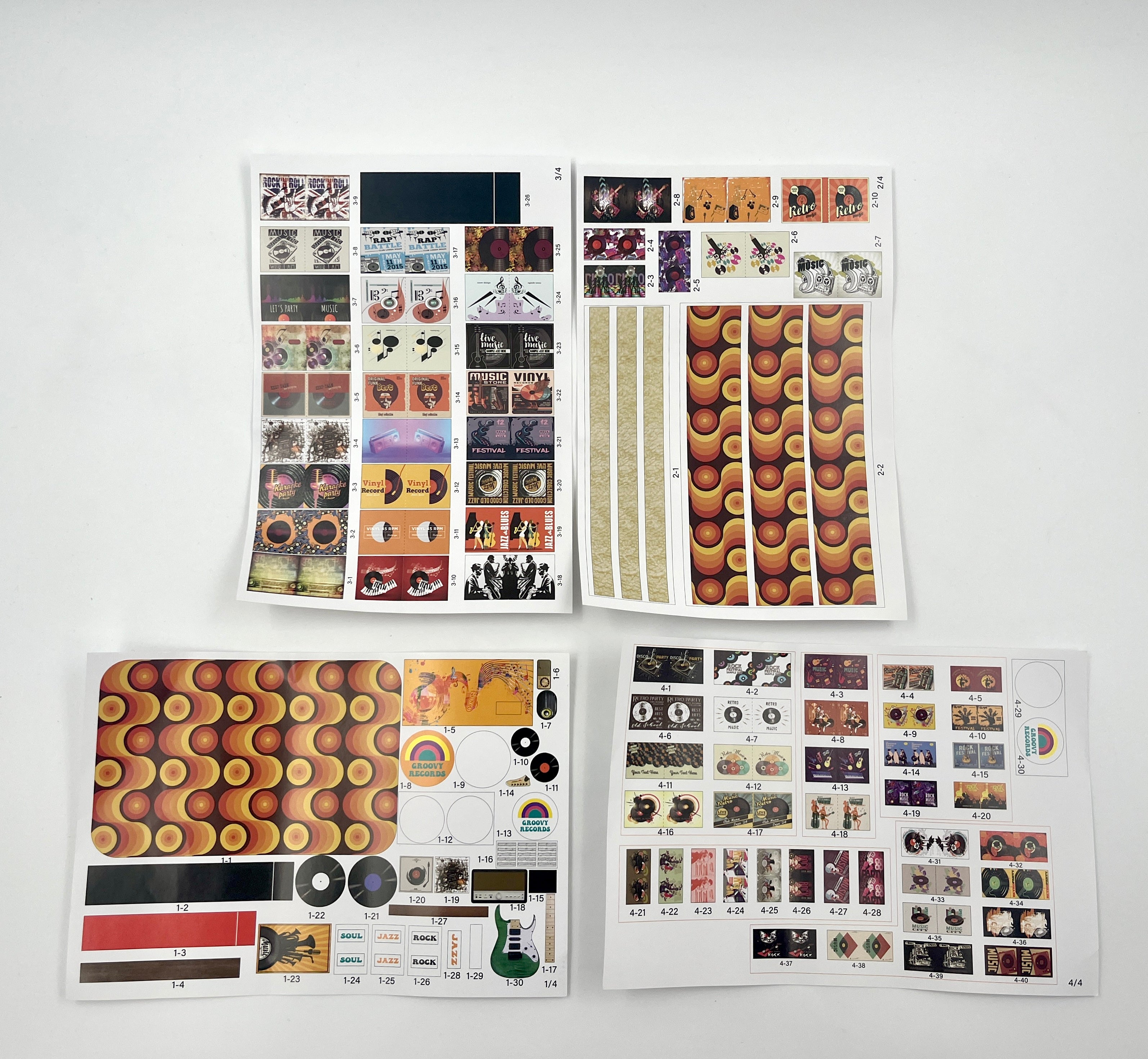 Groovy Records DIY Miniature House – Retro Record Store / Dollhouse Kit