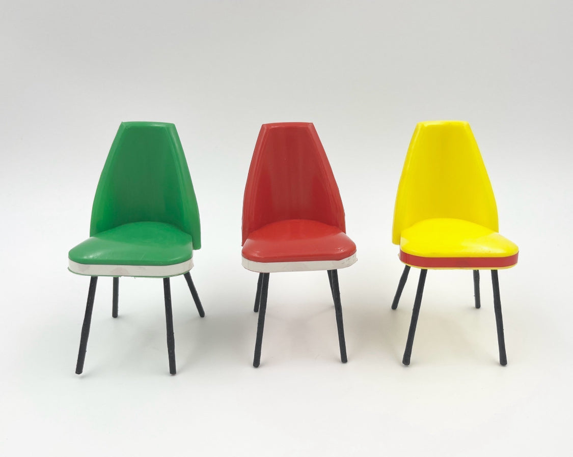 Vintage doll furniture table and chairs 1950s