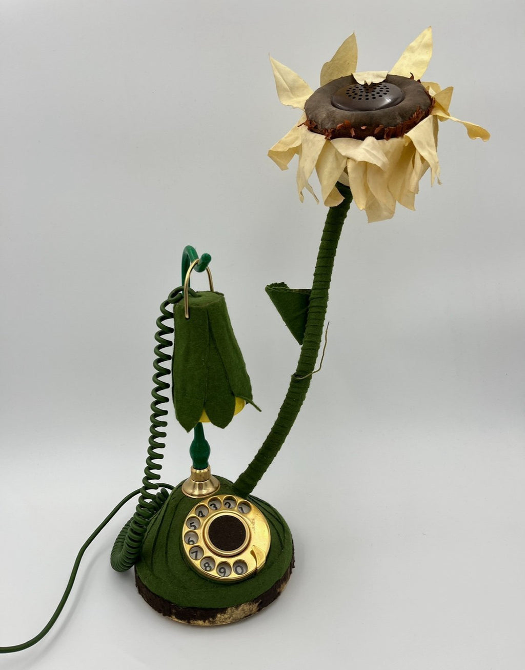 Rare Vintage 1970s Telcer Flower Telephone 18K Gold Plated – Made in Italy