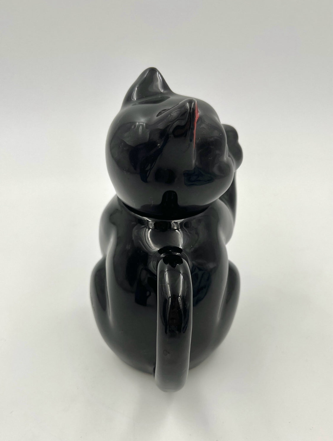 Vintage black cat teapot retro cat pitcher ceramic