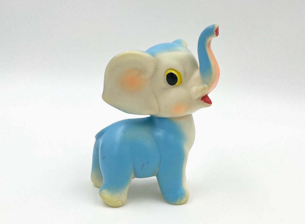 Vintage Elephant Rubber Toy Made in Japan Retro