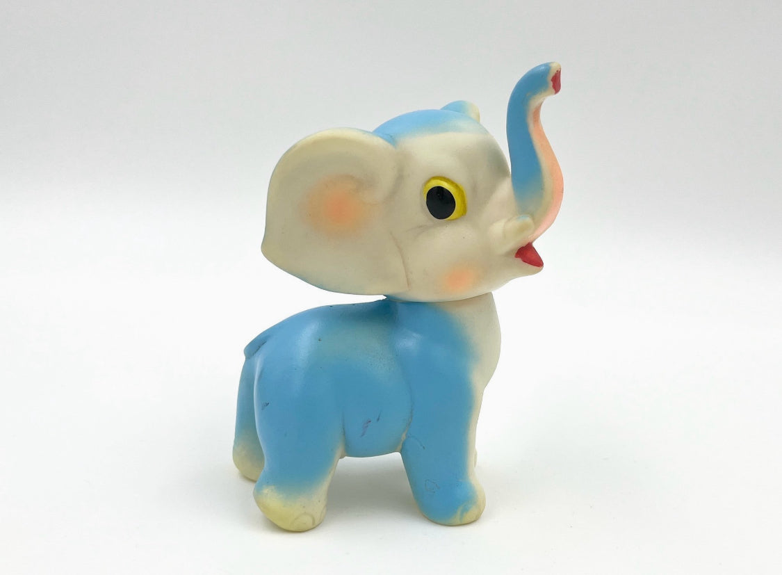 Vintage Elephant Rubber Toy Made in Japan Retro