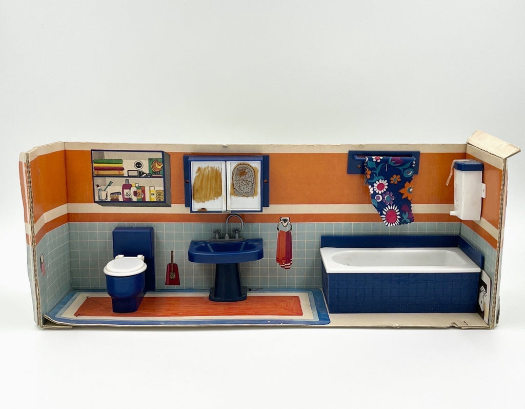 Vintage Modella Dollhouse Bathroom Furniture Set Ref. 463/41106