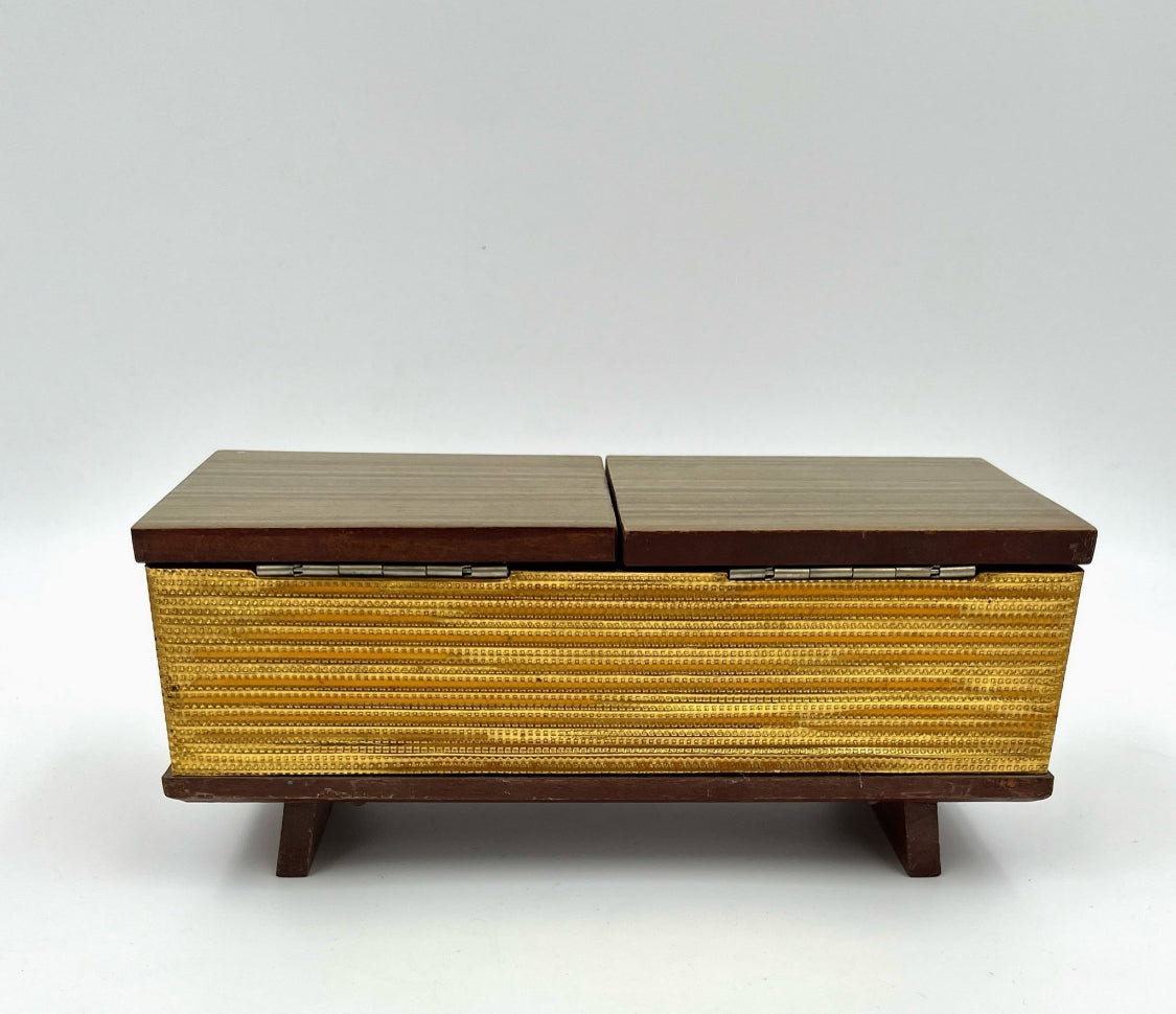 Vintage Music Box Jewelry Box Retro Radio Style 1950s