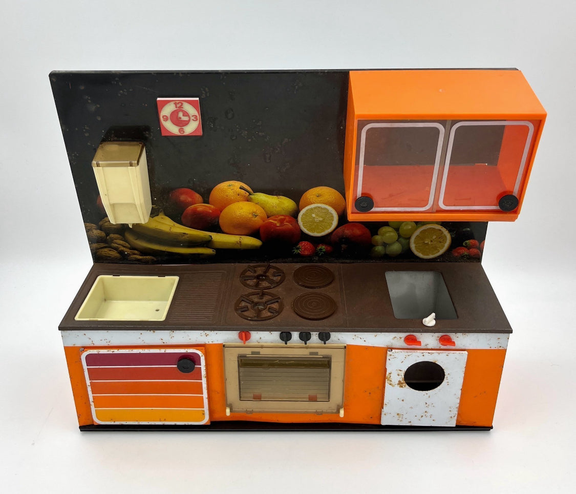 Vintage Barbie kitchen toy kitchen tin kitchen 1970s