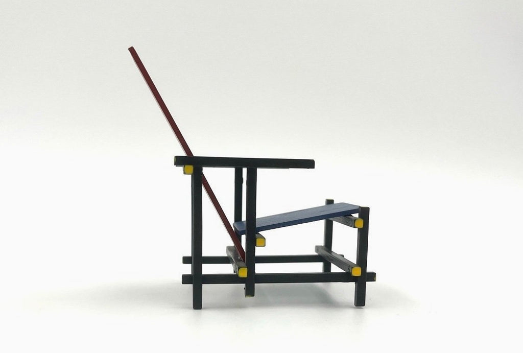 Miniatures Collection Red and Blue Chair Miniature Gerrit Rietveld 1917