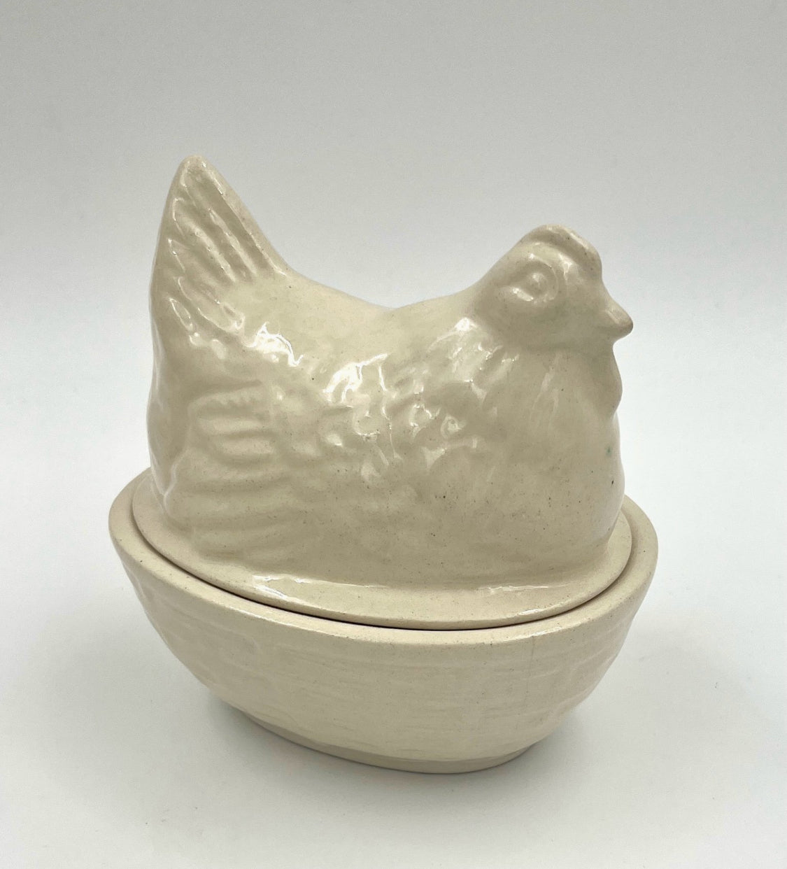 Ceramic Easter Hen Candy Dish / Egg Hen – 1960s–1970s