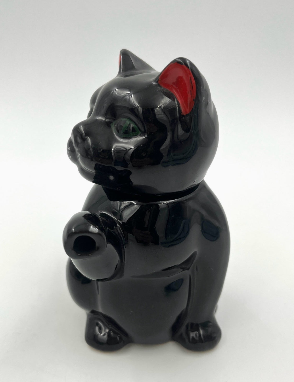 Vintage black cat teapot retro cat pitcher ceramic