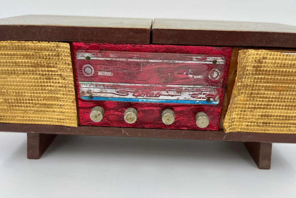 Vintage Music Box Jewelry Box Retro Radio Style 1950s