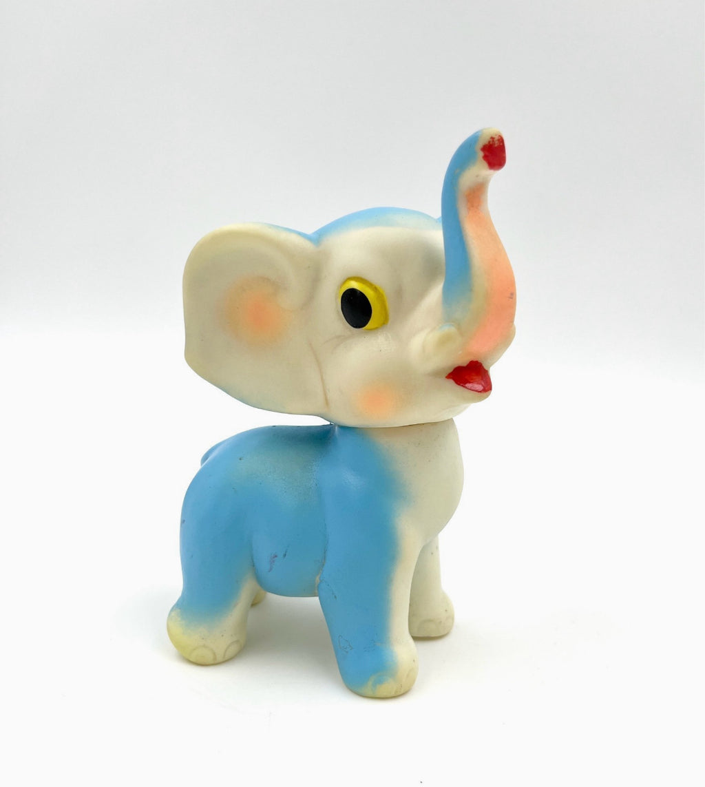Vintage Elephant Rubber Toy Made in Japan Retro
