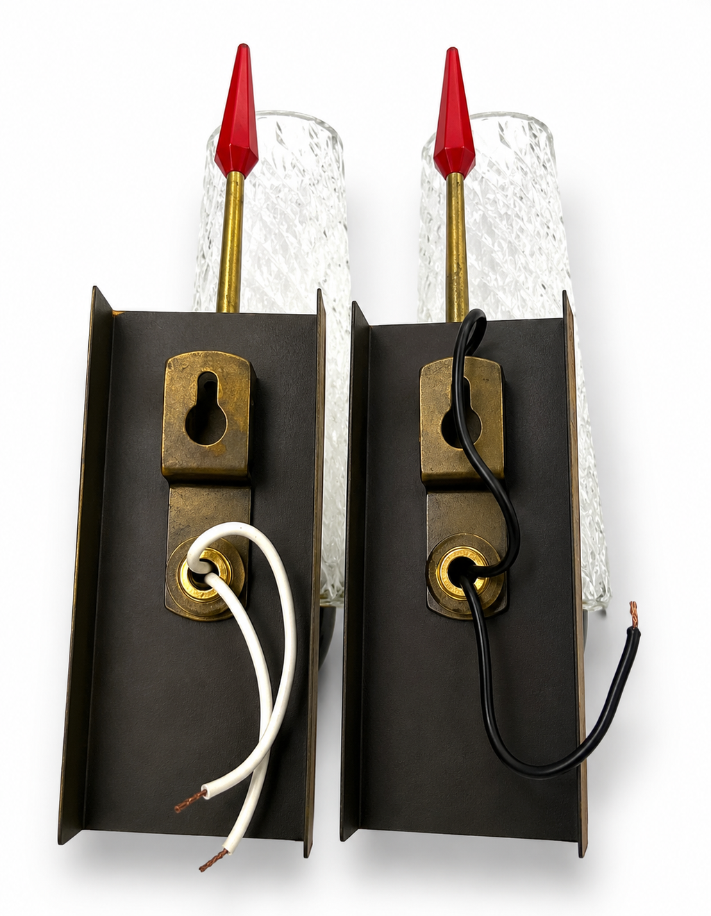 Pair of Vintage Wall Lamps Retro Mid Century Design 1950s
