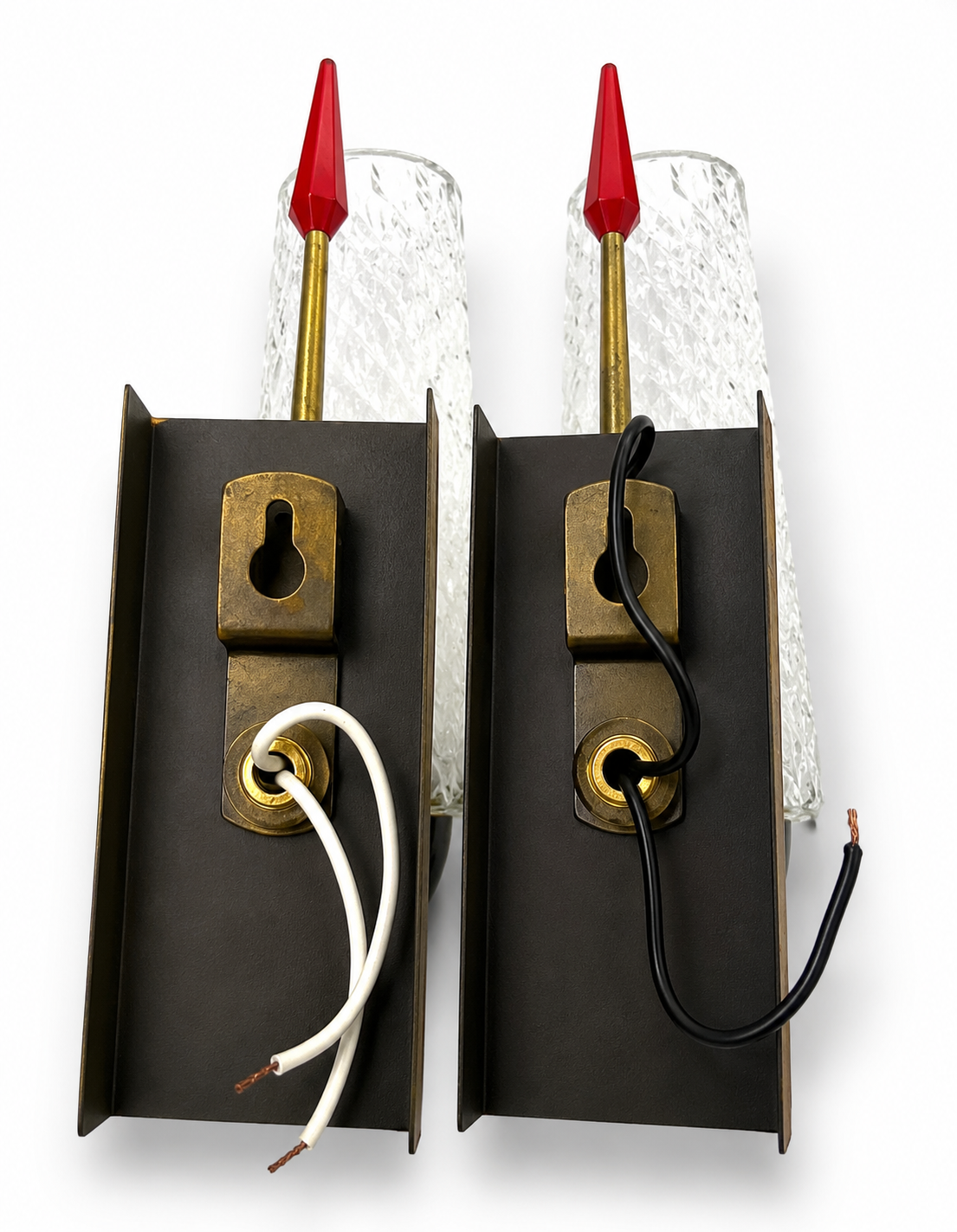 Pair of Vintage Wall Lamps Retro Mid Century Design 1950s