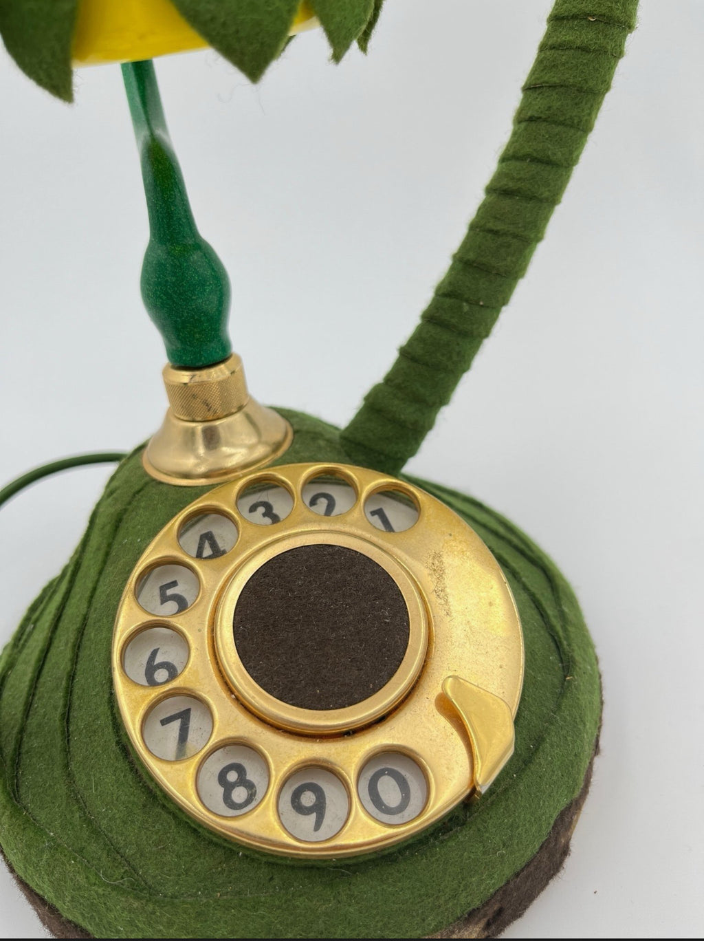 Rare Vintage 1970s Telcer Flower Telephone 18K Gold Plated – Made in Italy
