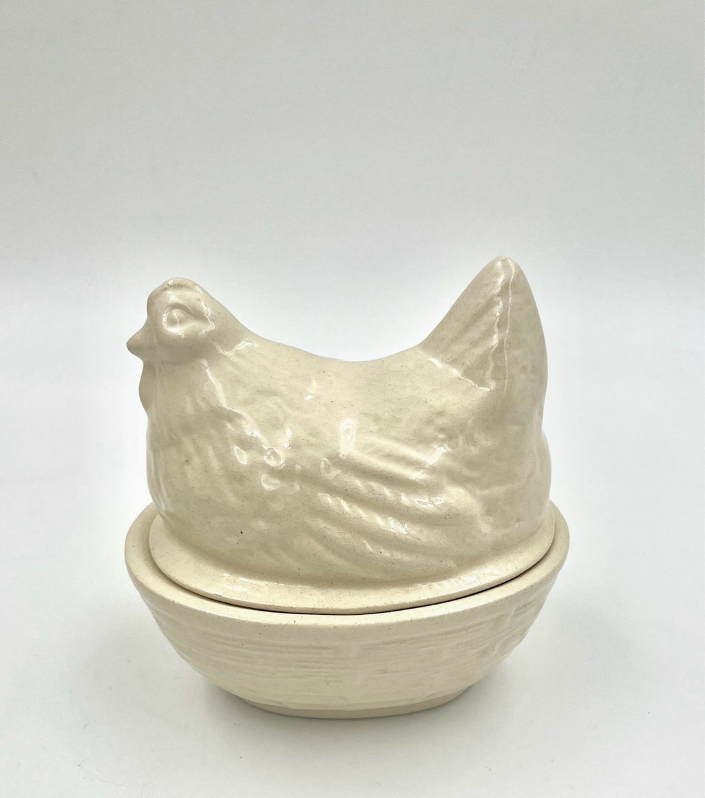 Ceramic Easter Hen Candy Dish / Egg Hen – 1960s–1970s