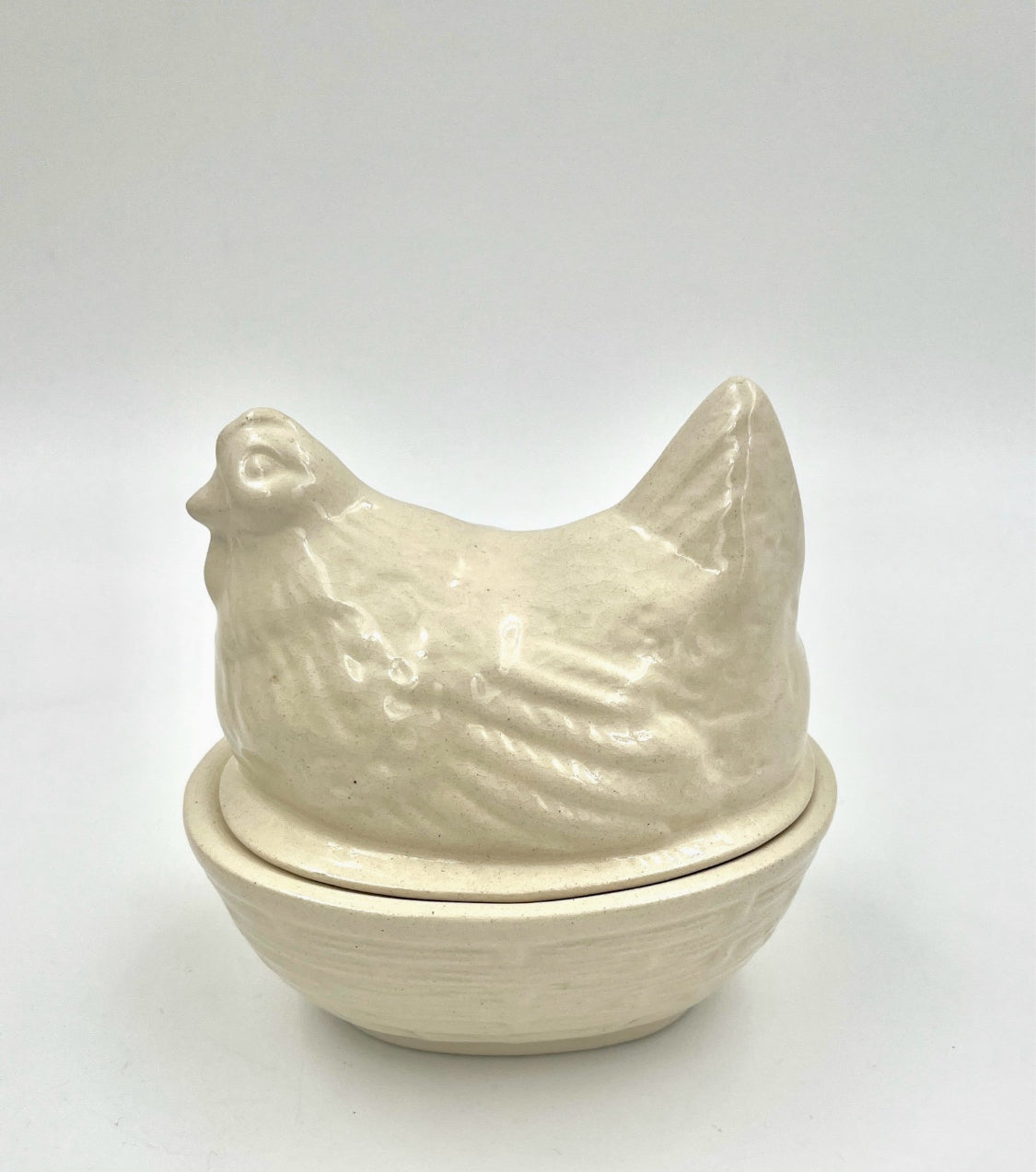 Ceramic Easter Hen Candy Dish / Egg Hen – 1960s–1970s