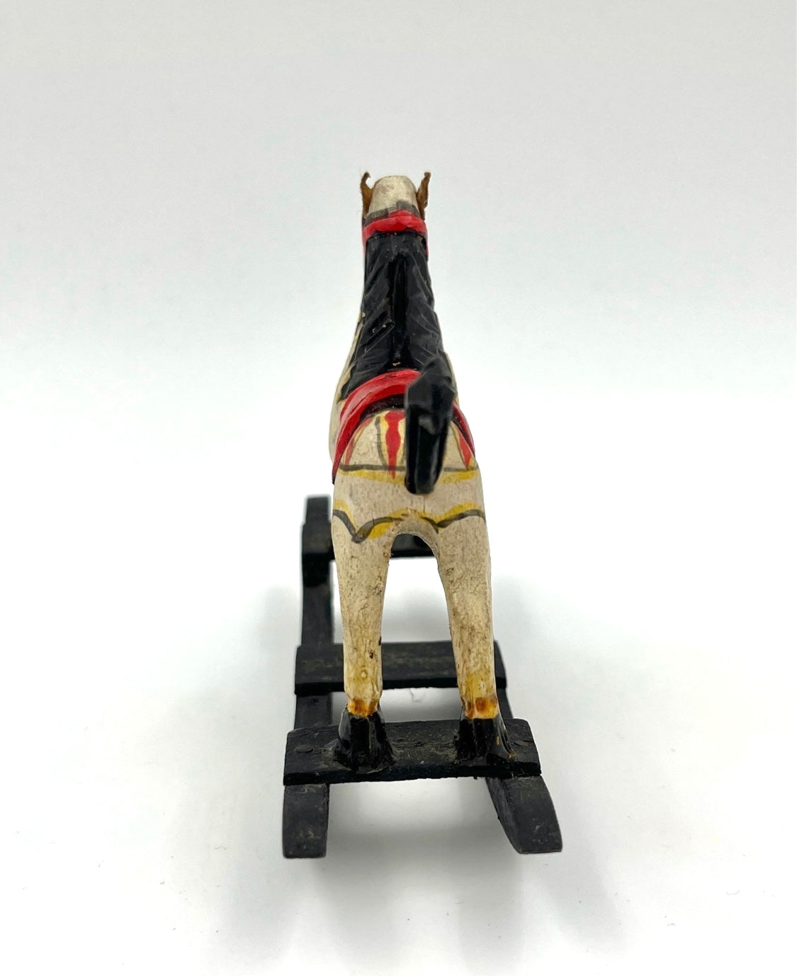 Vintage Hand-Painted Wooden Rocking Horse Carousel Horse Retro Decor