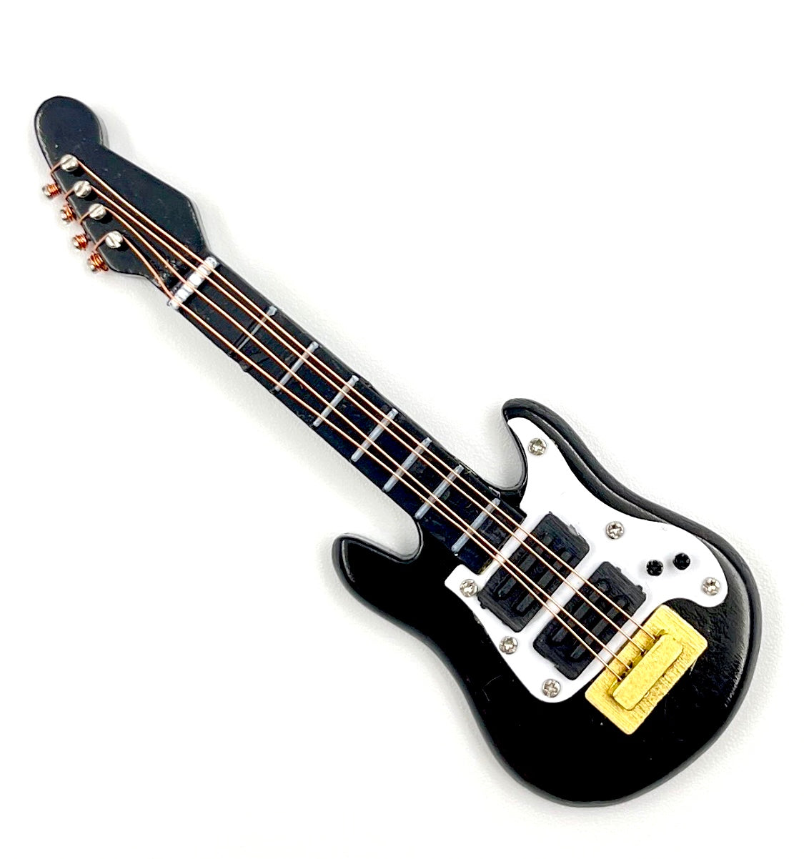 Miniature Electric Bass Guitar – Retro Decorative Model – 9 cm