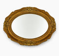 Vintage oval wall mirror gold frame classic style