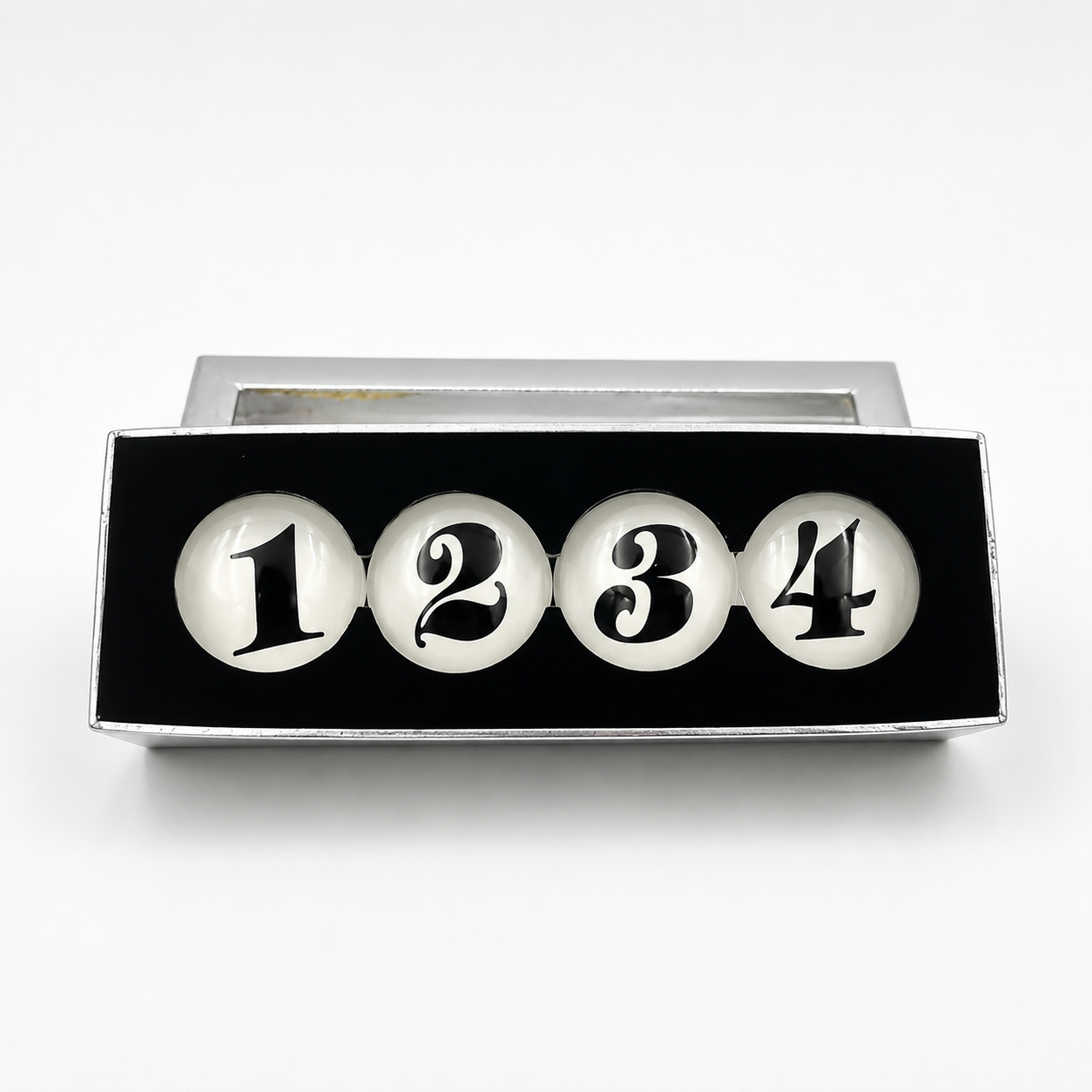 Retro Advent Numbers 1–4 in Holder Vintage Decoration