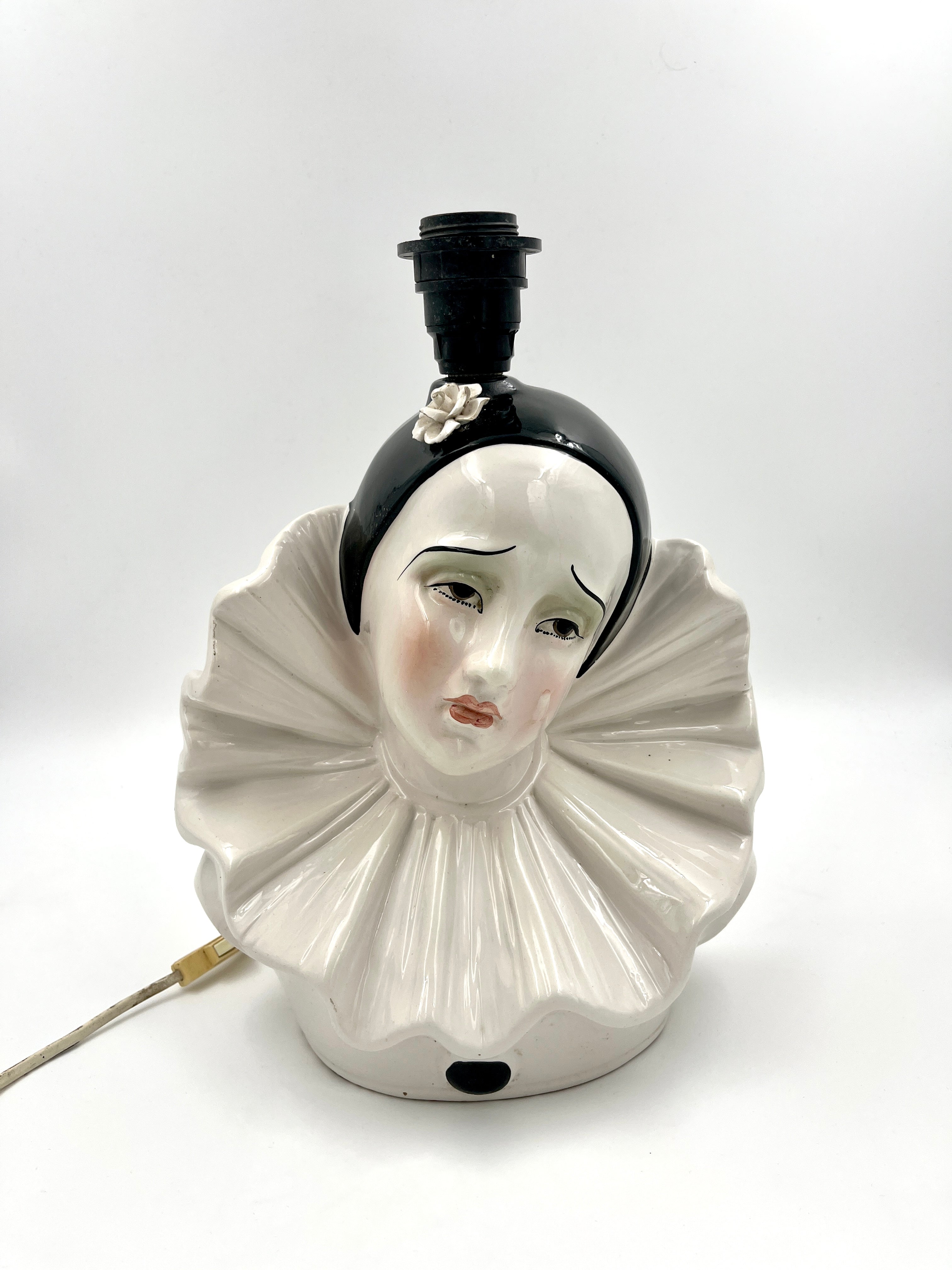Vintage Big Pierrot Table lamp Harlequin