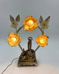 Vintage Lourdes Lamp with Music Box France/Switzerland, Mid-20th Century