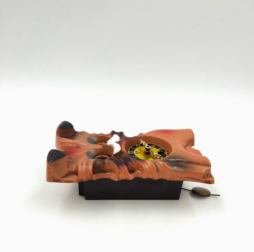 Vintage Mi-Ken cat clock with moving eyes Japan retro wall clock 1950s – 1960s
