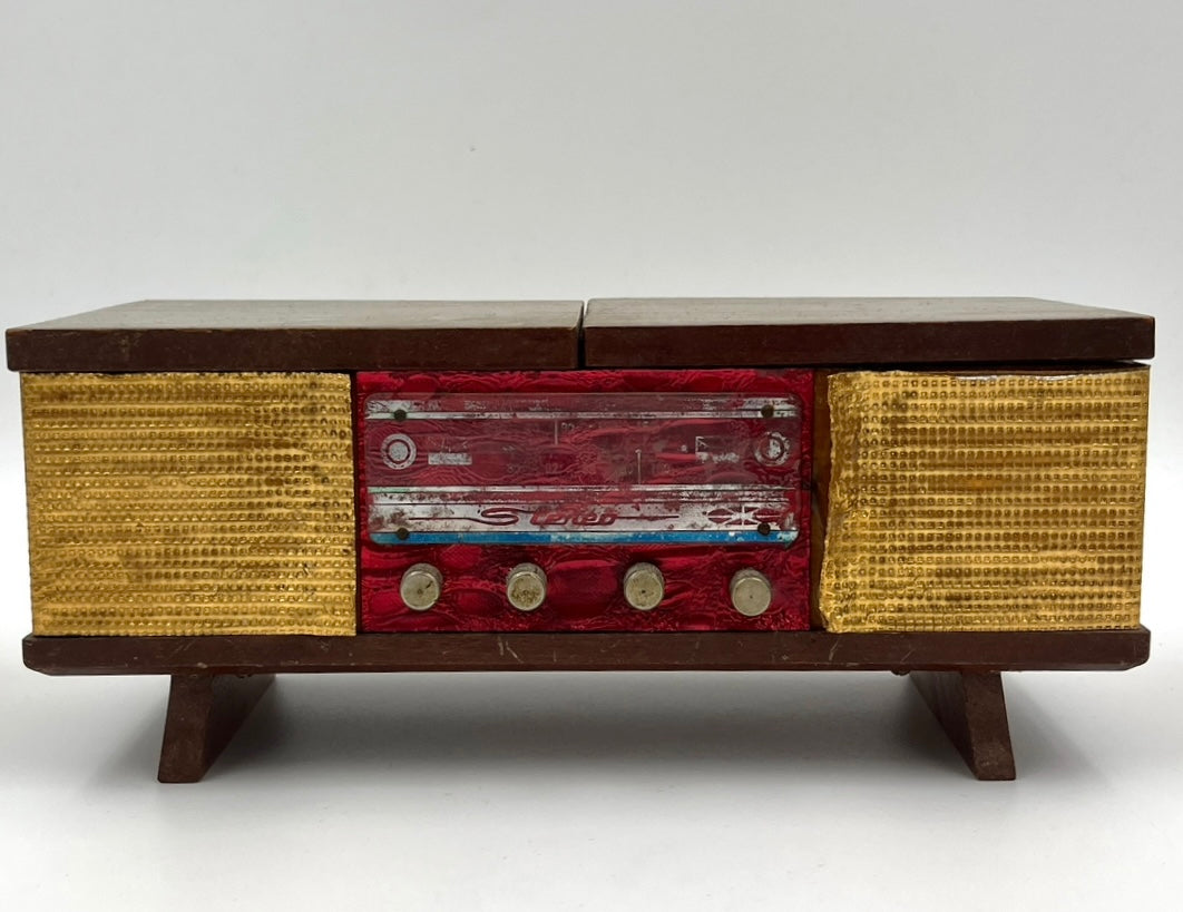 Vintage Music Box Jewelry Box Retro Radio Style 1950s
