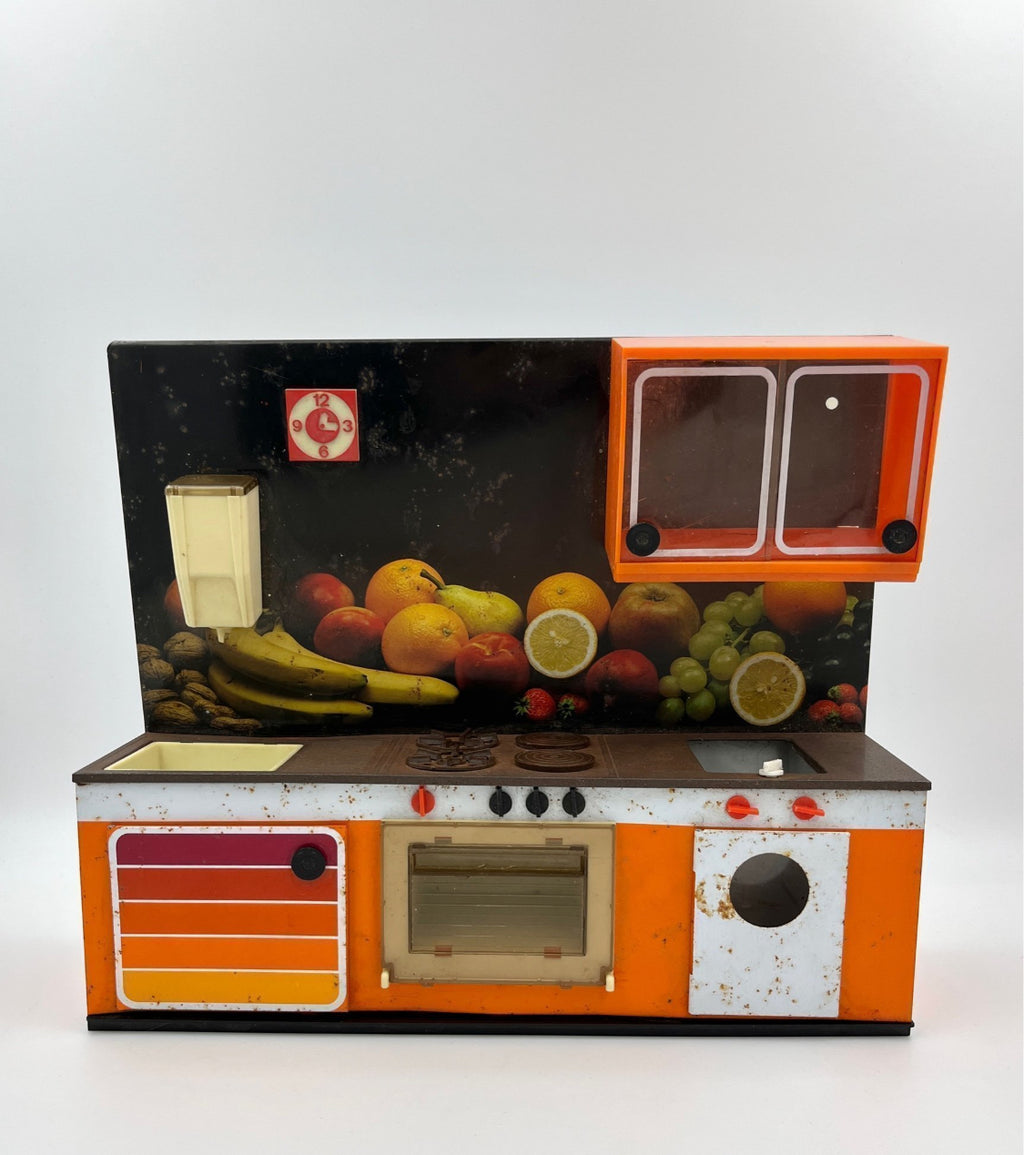 Vintage Barbie kitchen toy kitchen tin kitchen 1970s