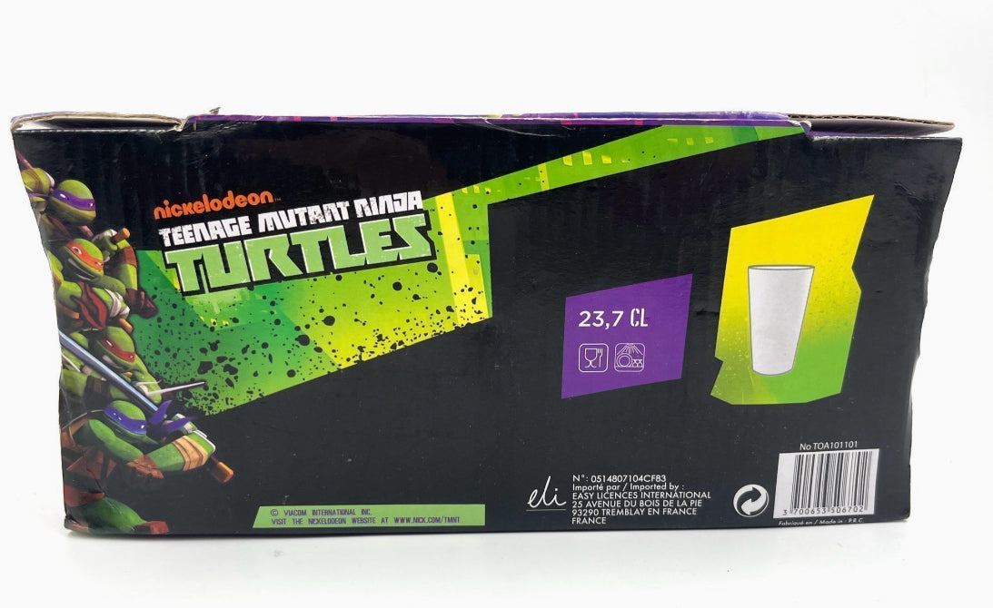Vintage Teenage Mutant Ninja Turtles Drinking Glasses – Set of 3 – Original Packaging – 23.7 cl