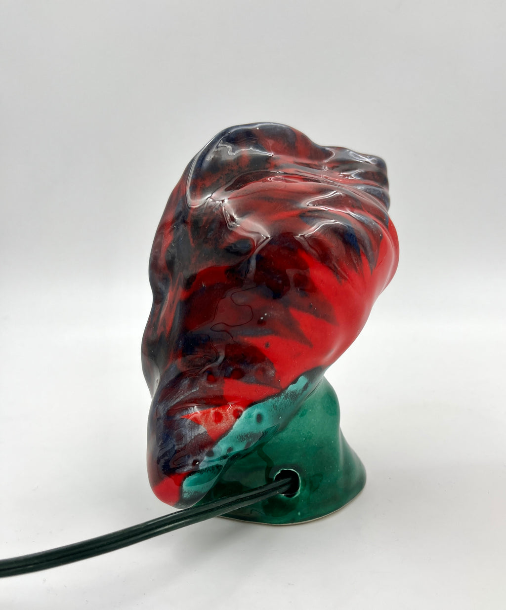 Vintage Vallauris Shell Lamp with Fish French Retro Ceramic Lamp