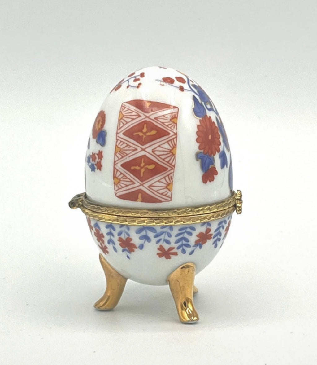 Porcelain Egg Trinket Box Fabergé Style