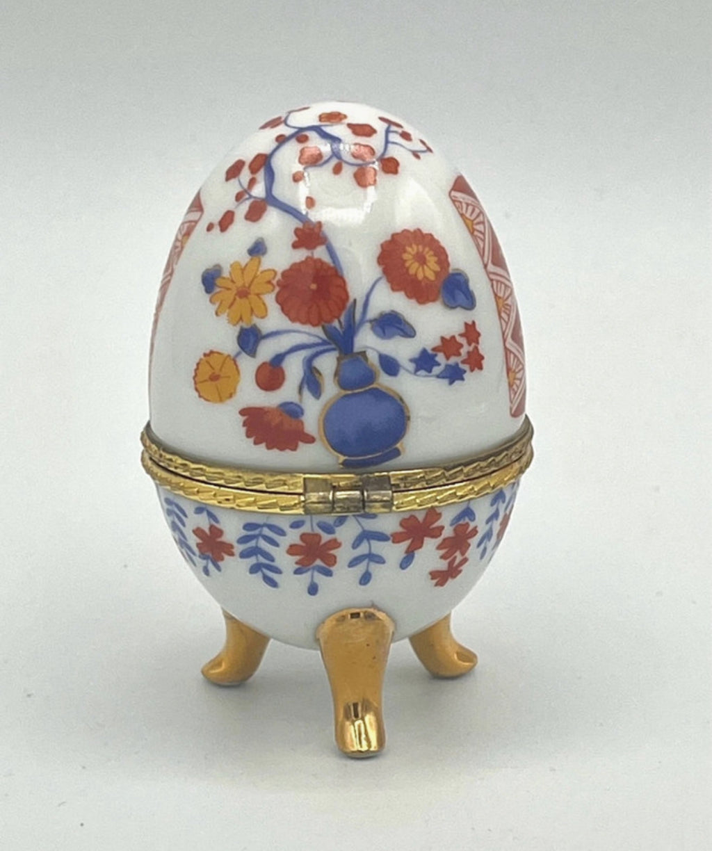 Porcelain Egg Trinket Box Fabergé Style