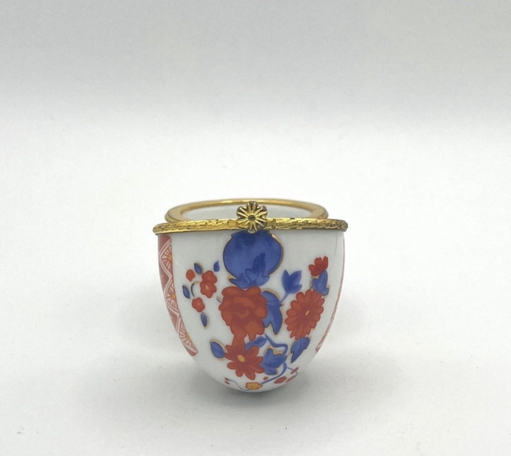 Porcelain Egg Trinket Box Fabergé Style