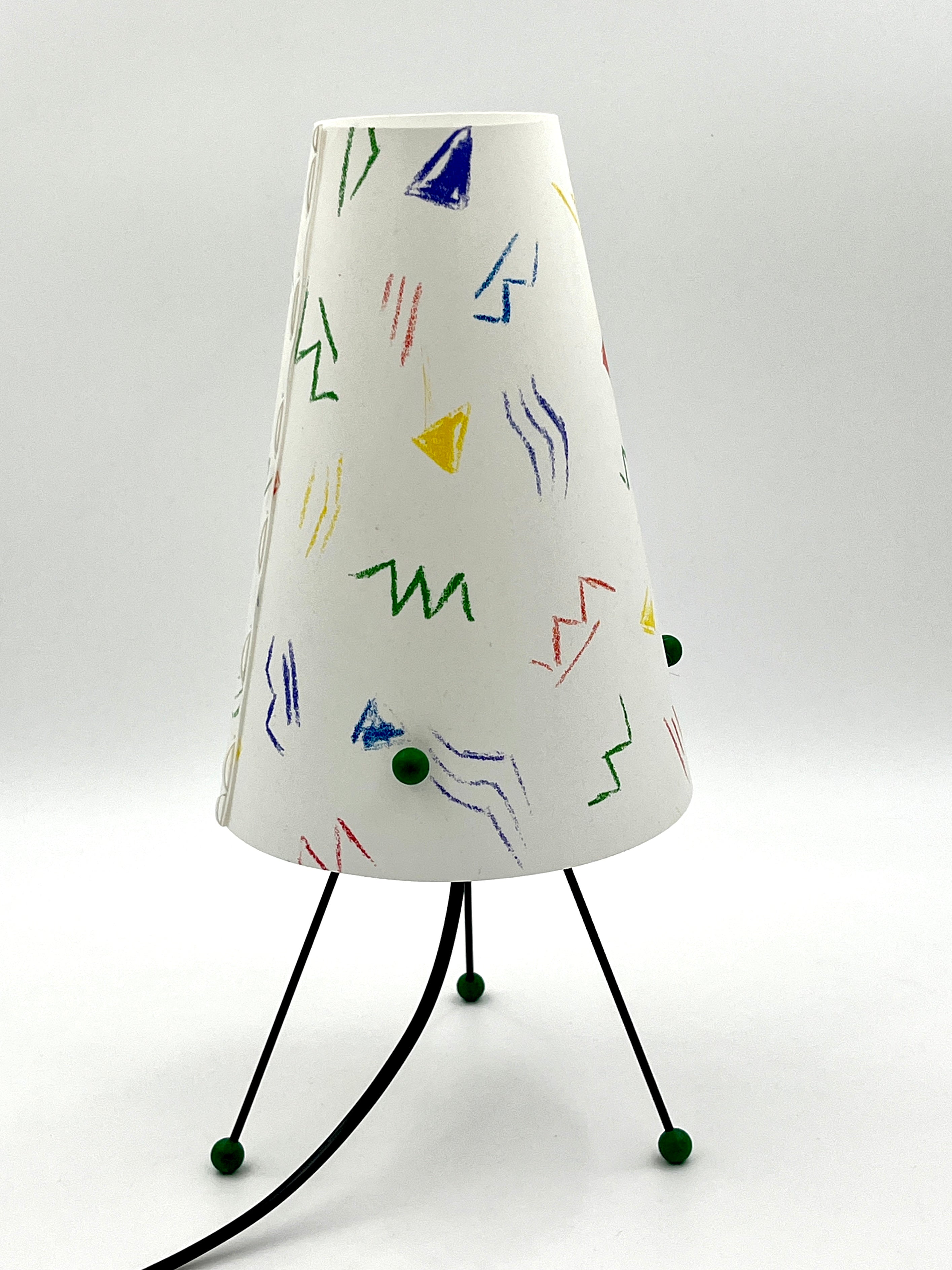 Vintage Memphis Style Table Lamp – Postmodern Retro Design 1980s 1990s