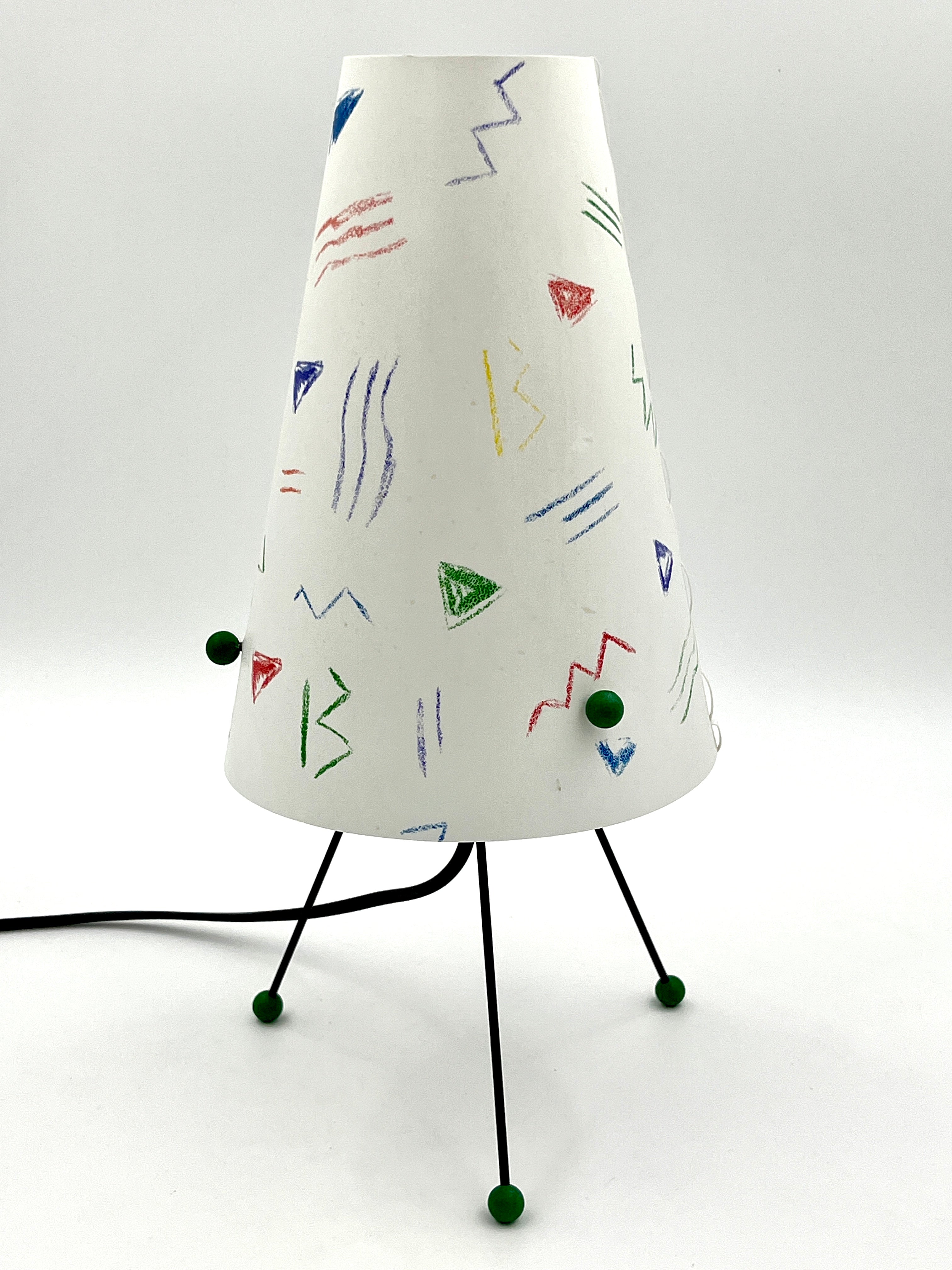 Vintage Memphis Style Table Lamp – Postmodern Retro Design 1980s 1990s