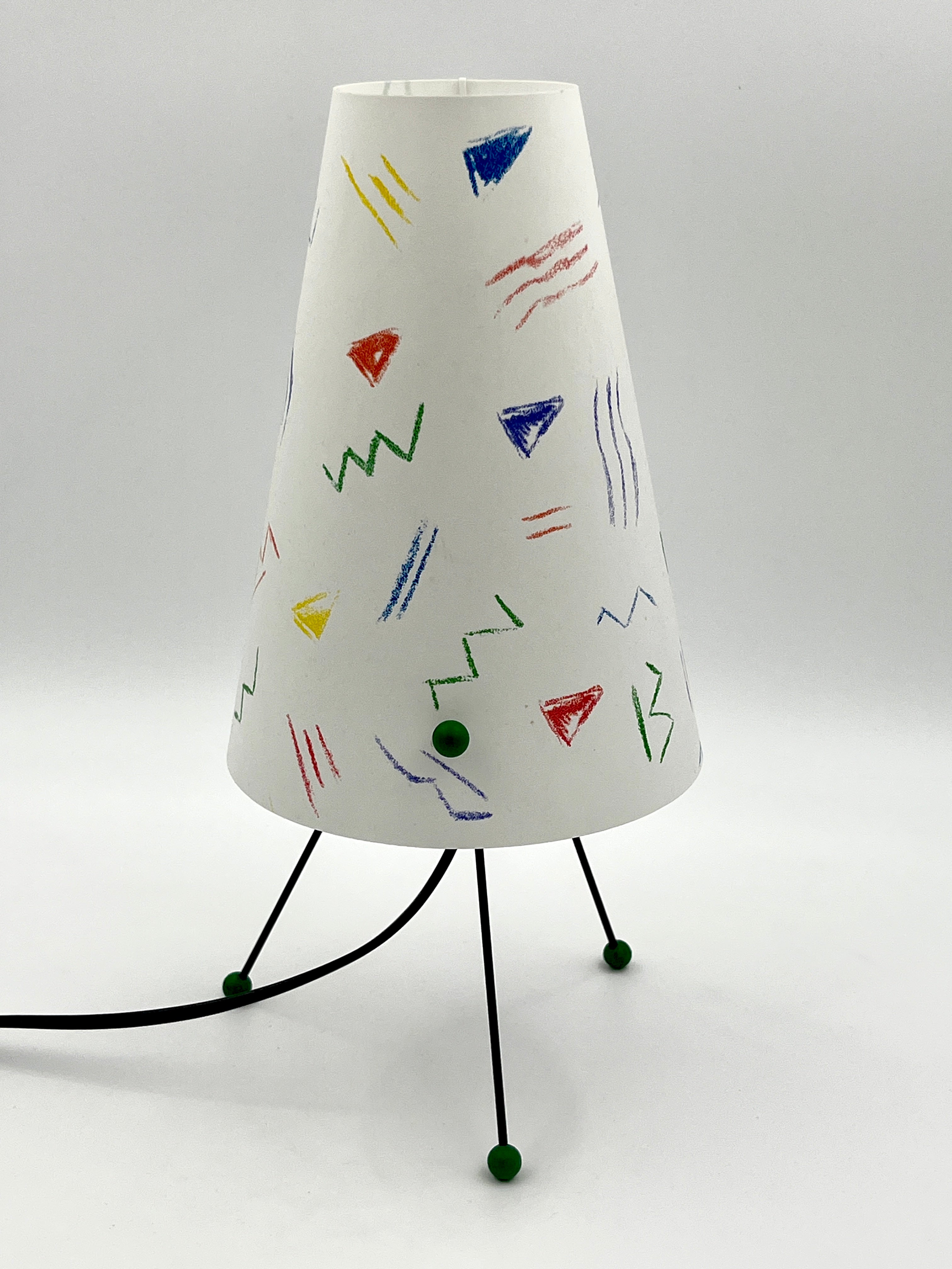 Vintage Memphis Style Table Lamp – Postmodern Retro Design 1980s 1990s