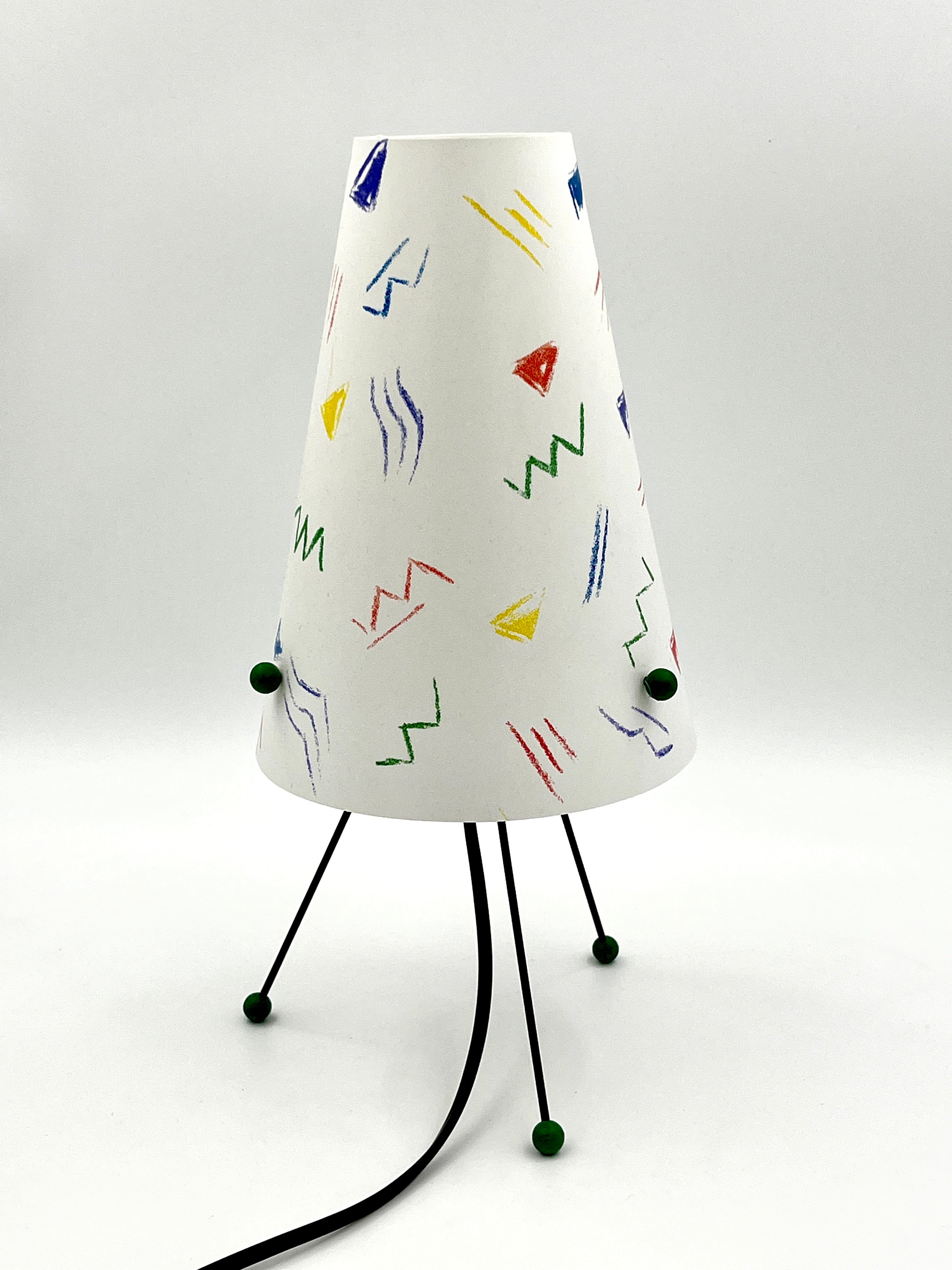 Vintage Memphis Style Table Lamp – Postmodern Retro Design 1980s 1990s