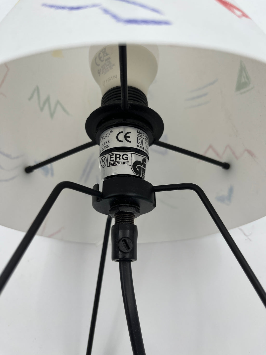 Vintage Memphis Style Table Lamp – Postmodern Retro Design 1980s 1990s