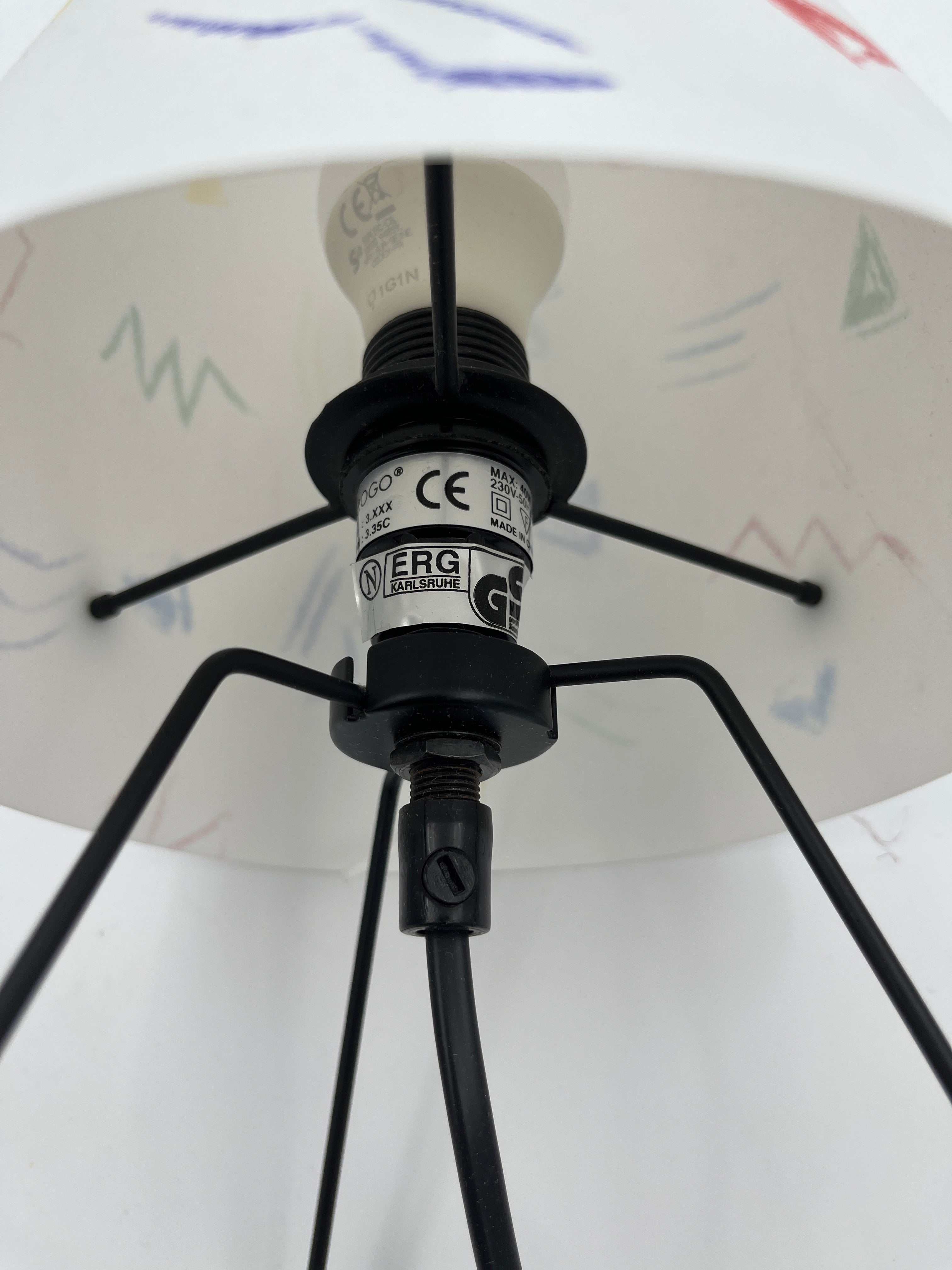 Vintage Memphis Style Table Lamp – Postmodern Retro Design 1980s 1990s