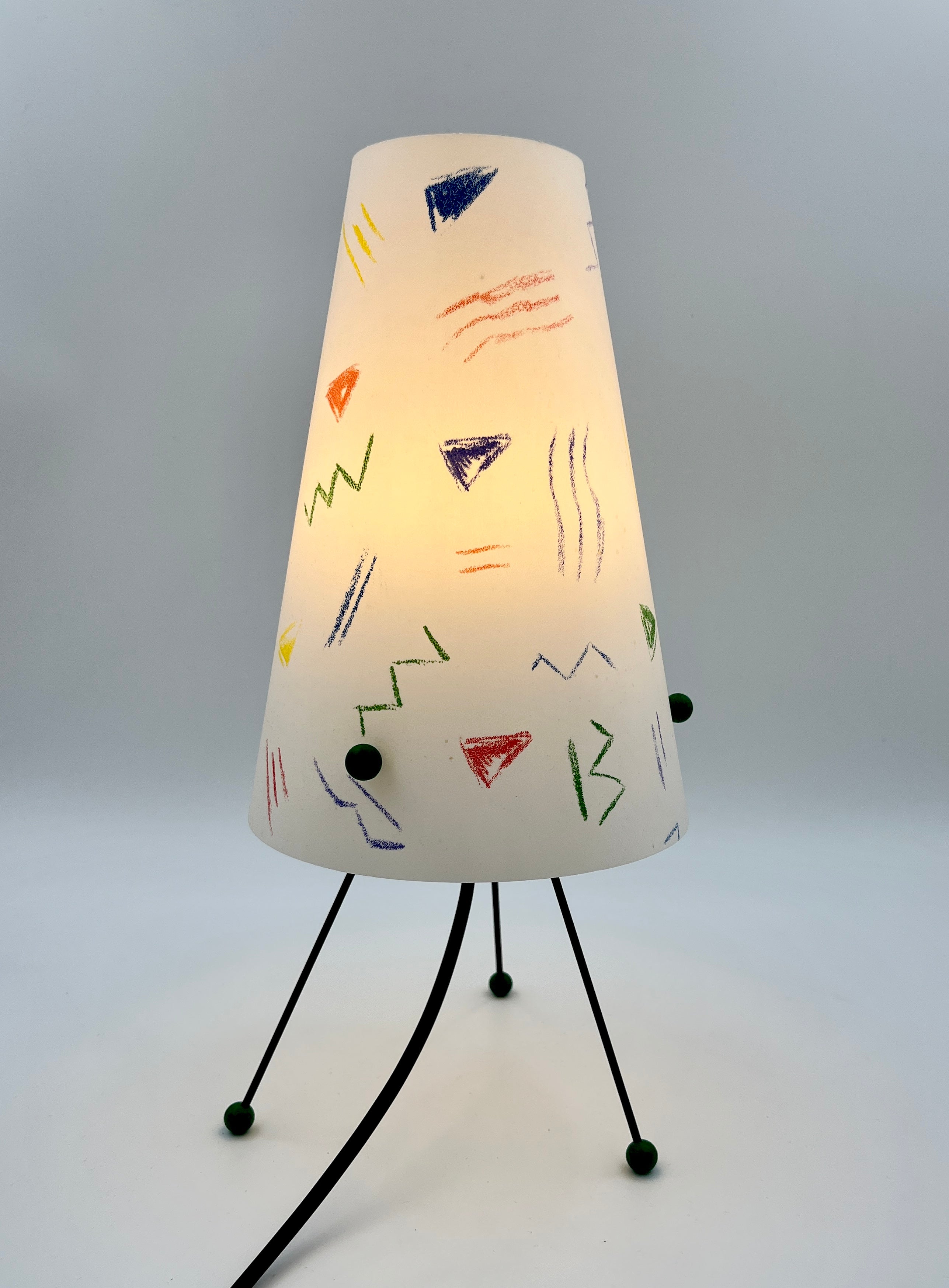 Vintage Memphis Style Table Lamp – Postmodern Retro Design 1980s 1990s