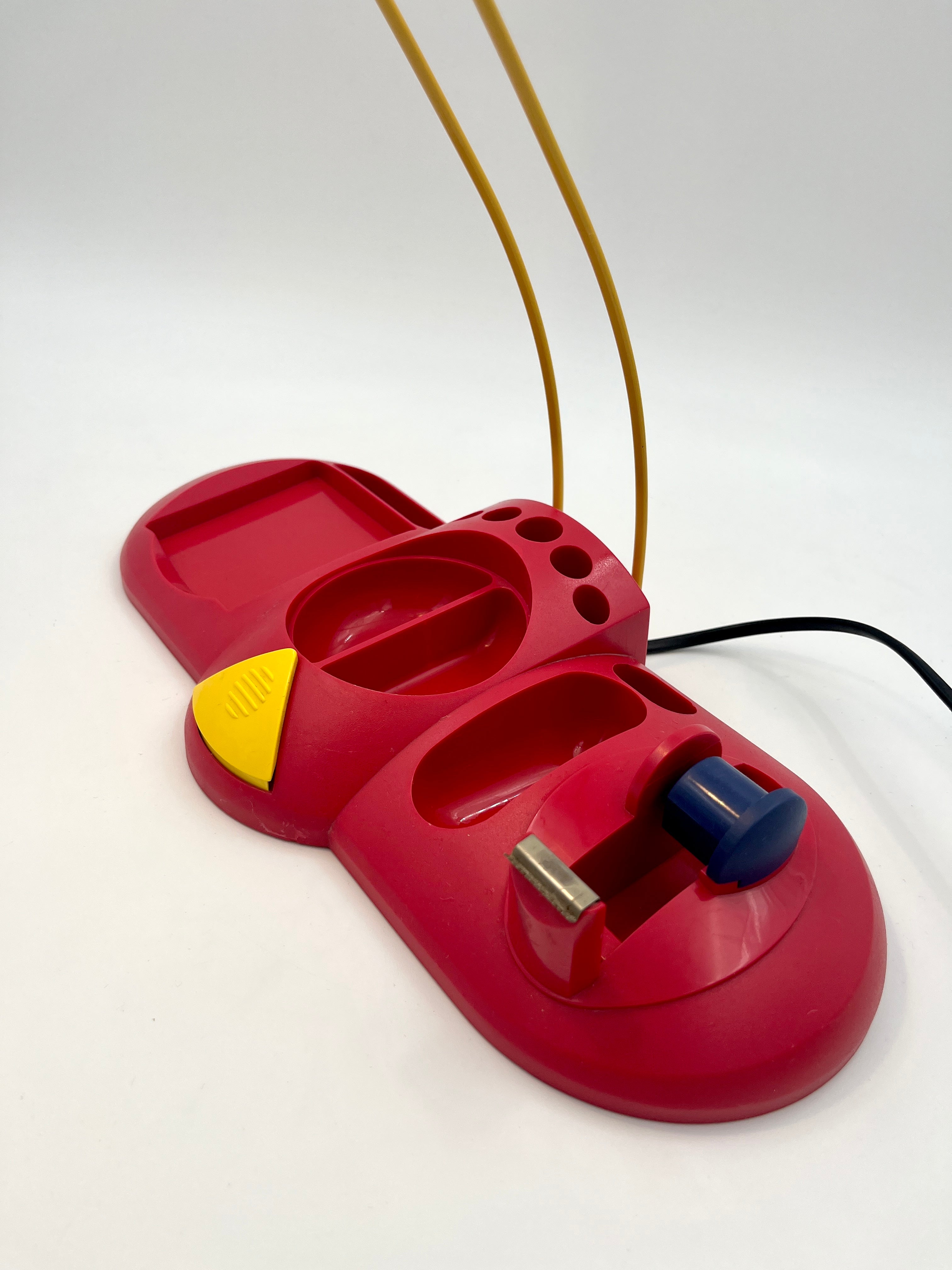 Vintage Desk Lamp with Organizer Memphis Milano Style, Postmodern Design 1980s 1990s
