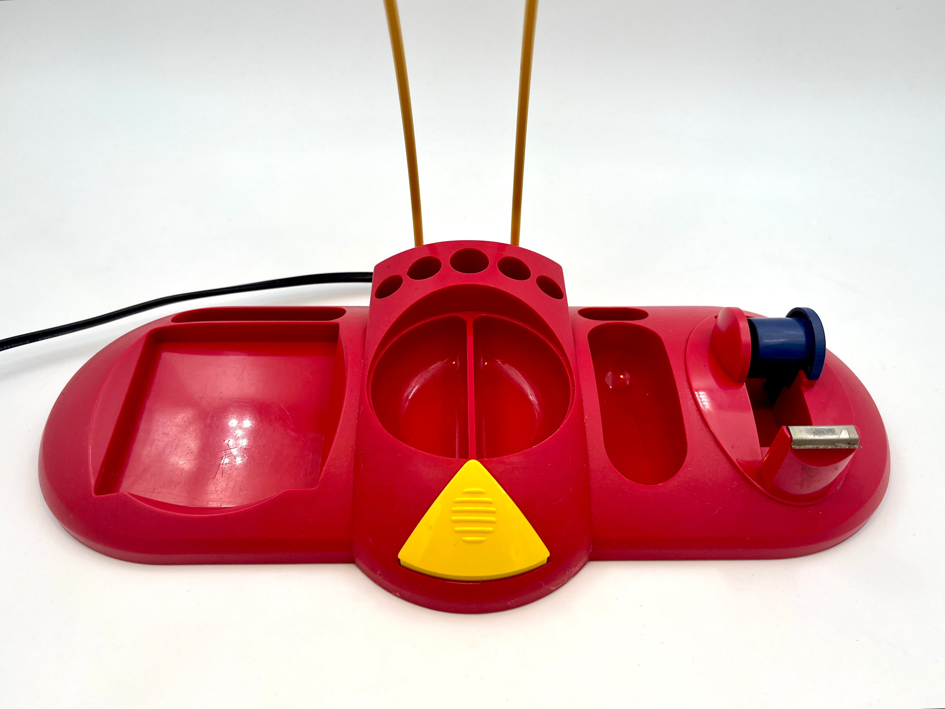 Vintage Desk Lamp with Organizer Memphis Milano Style, Postmodern Design 1980s 1990s